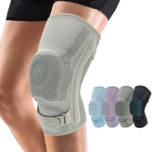 Silicone Shock-Absorbing Spiral Support Knitted Knee Sleeve for Running and Gym