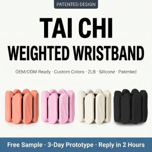 Silicone Wave Pattern Iron Core Ribbed Grip Adjustable Wrist and Ankle Weights for Fitness and Running
