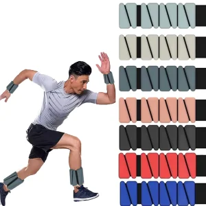 Silicone Wrist and Ankle Weights for Running, Yoga, and Fitness