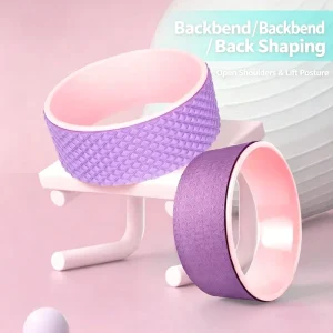 Silicone Yoga Wheel Pilates Back Stretcher Non Slip Spine Roller Home Gym Bulk OEM Supply
