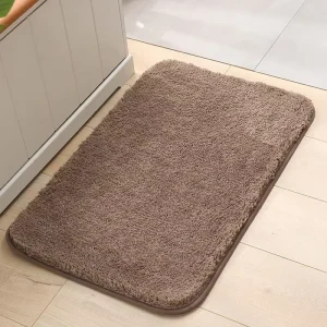 Silk and Wool Long-Pile Kitchen Floor Mat Wipe-Clean Doormat