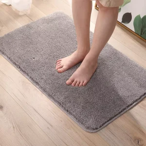 Silk and Wool Short-Hair Kitchen Floor Mat Wipe-Clean Dirt-Proof Doormat for Home