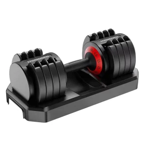Single Adjustable Dumbbell 20kg 1-Second Fast Adjust Home Gym Workout Equipment