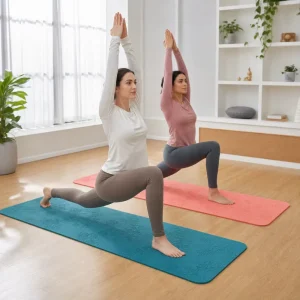 Single Color TPE Non-Slip Yoga Exercise Mat for Pilates and Home Workouts