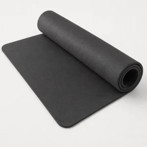 Single Color TPE Yoga Mat Anti Tear Exercise Pad for HIIT Pilates Gym Fitness