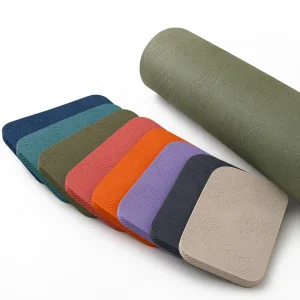 Single Color TPE Yoga Mat Anti Tear Exercise Pad for Home Fitness Workout