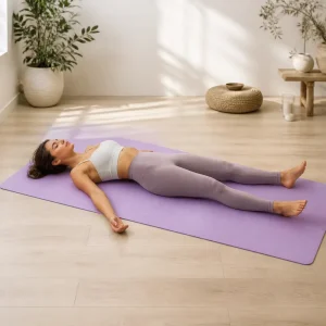 Single Color TPE Yoga Mat Anti Tear Heavy Duty Exercise Pad for Athletic Training Factory