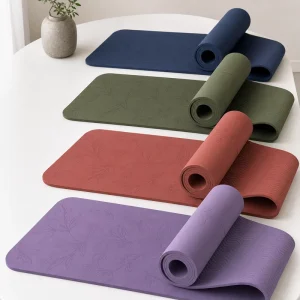 Single Color TPE Yoga Mat Non-Slip Exercise Pad for Pilates Factory Distributor