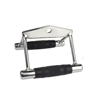 Single D-Handle Cable Machine Attachment with Rubber Material