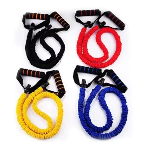 Single-Letter Resistance Band with Telescopic Cloth Sleeve Anti-Break Fitness Exercise Equipment
