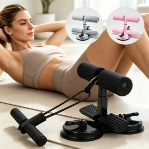 Single-Person Home Fitness Sit-Up Assistive Device with Double Suction Cup