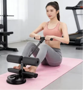 Single-Person Unisex Foldable Sit-Up Assistant with Double Suction Cups