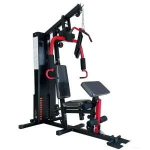 Single-Station Multifunction Gym Machine with Chest, Lat Pulldown, Leg Extension and Biceps Exercises