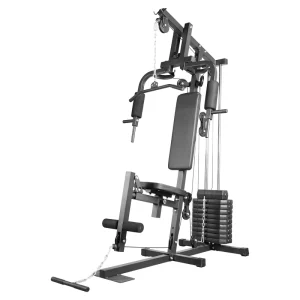 Single-Station Multifunctional Home Gym with Weight Stack for Full-Body Strength Training