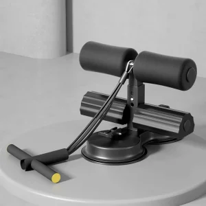 Sit-Up Bar and Floor Foot Holder with Suction Cups and Elastic Pull Rope