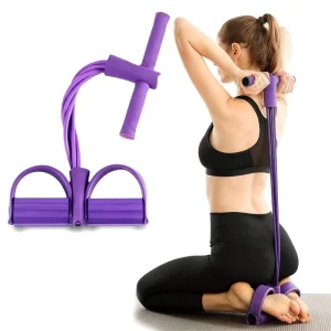 Six-Pipe Foot Pedal Resistance Trainer for Shoulder Opening, Back, Sit-Up Assistance, Yoga and Pilates