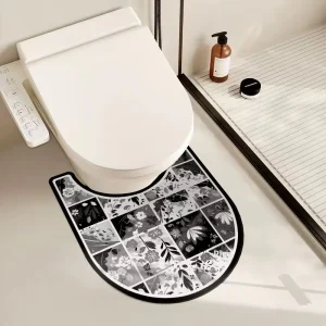 Skin-Friendly Large Diatom Mud Mat, Stain-Resistant, Cuttable, Non-Slip for Bathroom, Kitchen, Hallway, or Homestay