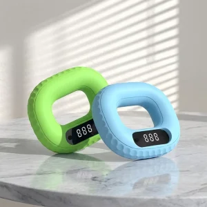 Skin-Friendly Silicone Electronic Counting Hand Gripper with Adjustable Tension and LCD Display for Forearm Strengthening