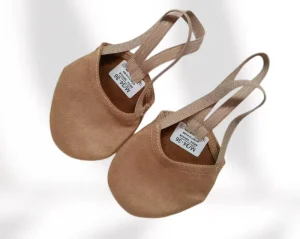 Skin-Tone Suede Half-Toe Non-Slip Split-Sole Dance Shoes
