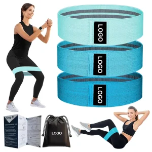 Sky Blue Fabric Pilates Ring Hip-Lifting Resistance Band for Yoga, Fitness, Leg and Hip Training