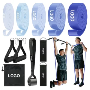 Sky Blue Latex Resistance Bands for Pull-Up, Sprinting, Push-Up Assistance and Strength Training