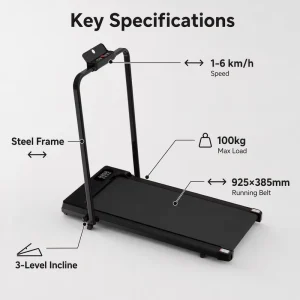 Small Indoor Folding Fitness Equipment Multi Functional Electric Treadmill Quiet Walking Machine Pad
