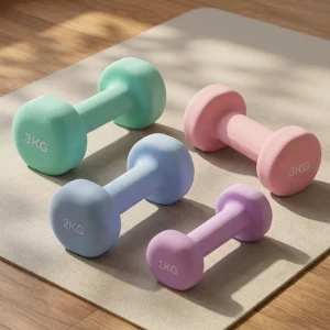 Small Neoprene Dumbbell Set, 2 Pack, Lightweight, Comfortable Handle, Home Use, Yoga Pilates