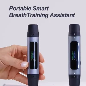 Smart Aluminum Alloy Lung Function Trainer APP Real-Time Display Dual Channel Inhale Exhale 3 Resistance Gears Model