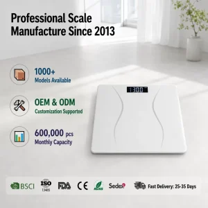 Smart Bluetooth Body Fat Scale White Tempered Glass LCD Screen for Home Bathroom Gym