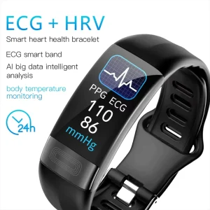Smart Bracelet ECG HRV ECG Monitoring Blood Pressure Exercise Pedometer IP67 Waterproof USB Intelligent Health Monitoring