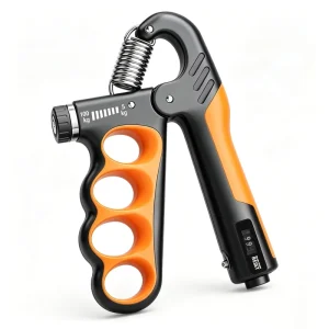 Smart Counting Steel Grip Strength Trainer, 5-100 kg Adjustable, Five-Finger, Anti-Slip