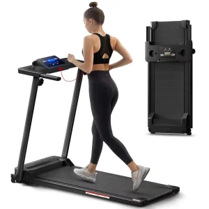 Smart Electric Folding LCD Treadmill and Flat Walking Pad with Easy Assembly