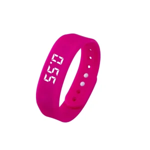Smart Fitness Tracker Sports Bracelet for Male Female Students Vibrating Alarm Clock GPS Running Pedometer Square Silica Band