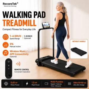 Smart Home Fitness Equipment Walking Pad Treadmill Exercise Machine Cardio Exercise Gear Home Gym Cardio Daily Cardio Workout