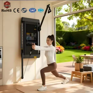 Smart Interactive Fitness Mirror with Virtual Training and Multi-Function Station, Commercial Gym Equipment
