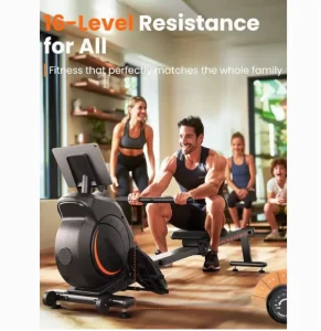 Smart Magnetic Foldable Rowing Machine, Silent and Portable for Indoor or Outdoor Use