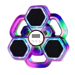Smart Music Boxing Target Machine Wall Mounted Interactive Punching Pad Bluetooth LED Light Home Fitness Training
