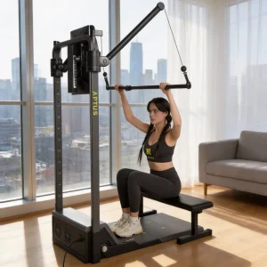 Smart Resistance Training Machine Digital Cable Strength Trainer Home Gym Equipment with Adjustable Arms Bench and Touch Screen