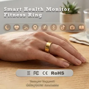 Smart Ring Fitness Tracker with Heart Rate, Blood Oxygen, Step Counter, and Pedometer for Swimming