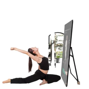 Smart Touch Floor-Standing Interactive Fitness Mirror with Movement Correction Screen
