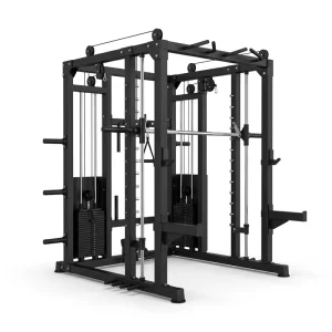 Smith Cage Premium All in One Dual 120kg Stacks Multi Function Commercial Powerlifting Training Selectorized Steel Carbon Steel