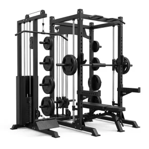 Smith Combo Multi Functional Smith Rack with Pull Up Bar Lat Pulldown Heavy Duty Strength Training Equipment 3D Smith Machine