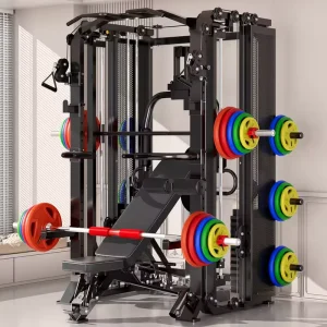 Smith Machine Cable Crossover Power Rack Strength Training Station Multifunctional Home Gym Commercial Equipment