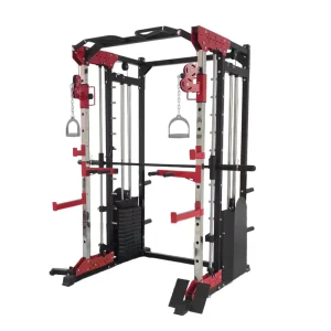 Smith Machine Cable Crossover Trainer Multi-Functional Power Squat Rack Steel 294/316.5KG Capacity
