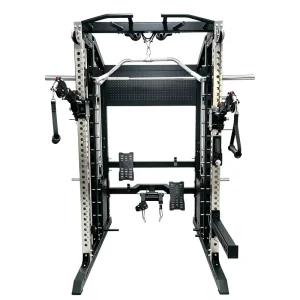 Smith Machine Power Rack Combo with Functional Trainer for Professional Strength Gym Station