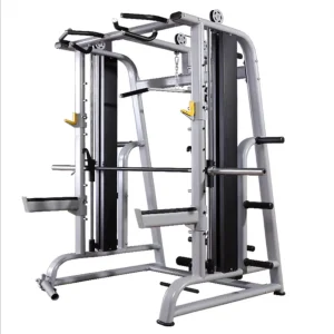 Smith Machine Power Rack Stainless Steel Home Gym Fitness Equipment 300kg Capacity Triceps Exercise