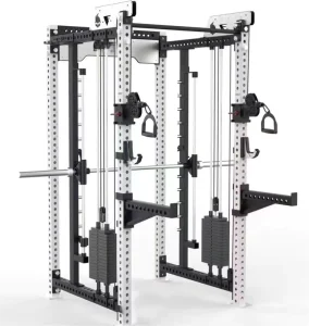 Smith Machine Squat Rack Cable Crossover and Bench Press One Station Gym Equipment