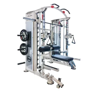 Smith Machine Trainer Rack with Adjustable Pulleys for Fly, Row, and Shoulder Press
