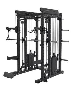 Smith Machine with Integrated Cable Machine and Fly Bench Press