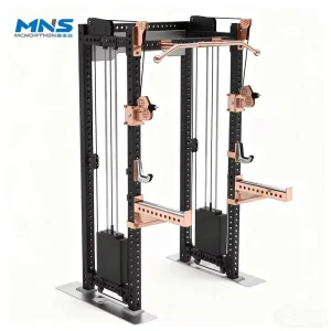 Smith Machine with Rear Pulley, Half Squat Stand, Full Cage Squat Rack, and Power Rack